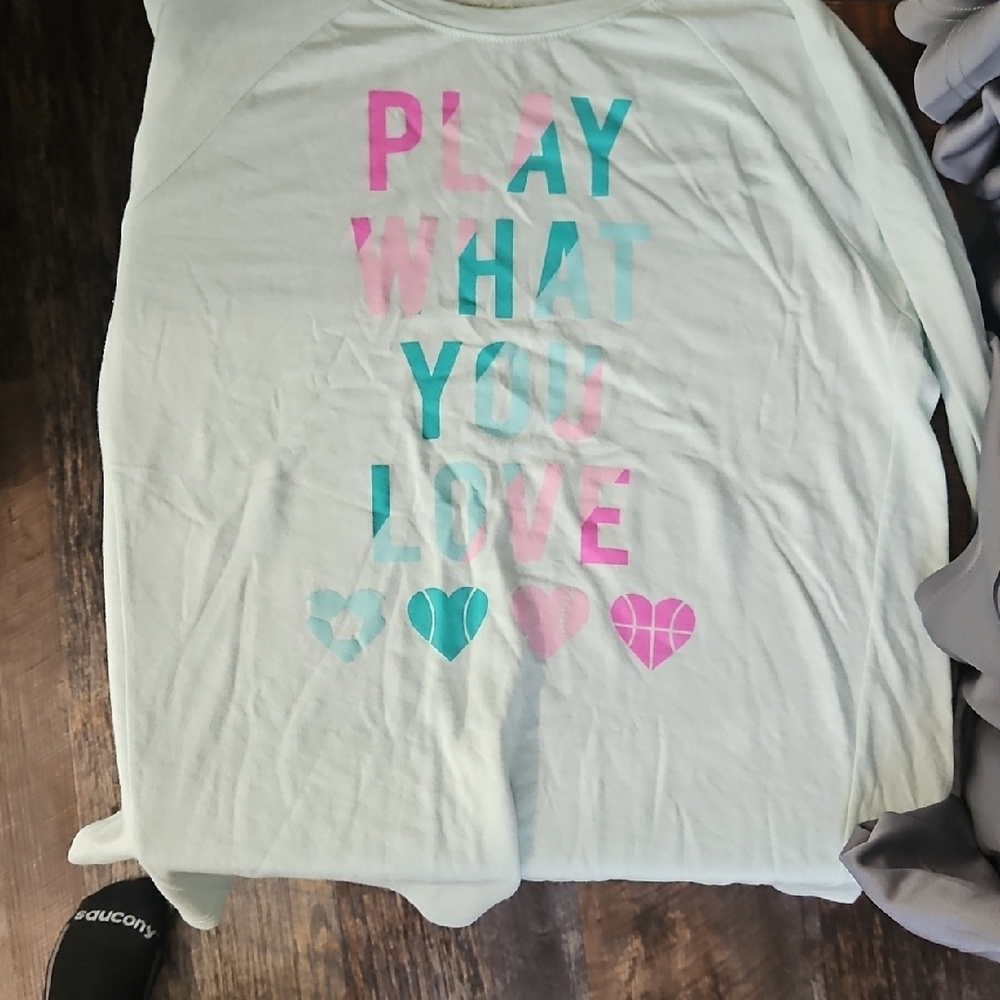 Mint Green Graphic Long Sleeve Shirt